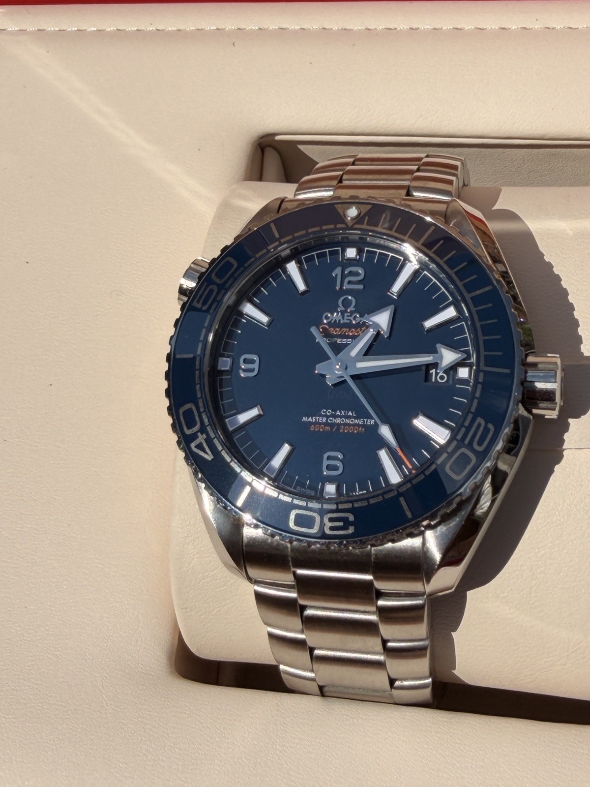 2022 Blue Omega Seamaster Planet Ocean 43.5mm 215.30.44.21.03.001 Auto warranty