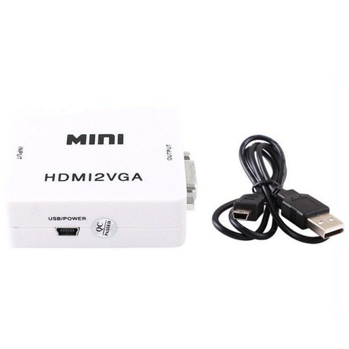 New HDMI To VGA Adapter Converter Video Graphics Array For 1080p Video Converter - Zdjęcie 4 z 7