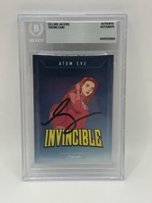 GILLIAN JACOBS SIGNED INVINCIBLE ATOM EVE KEEPSAKE TRADING CARD BECKETT COA AUTO
