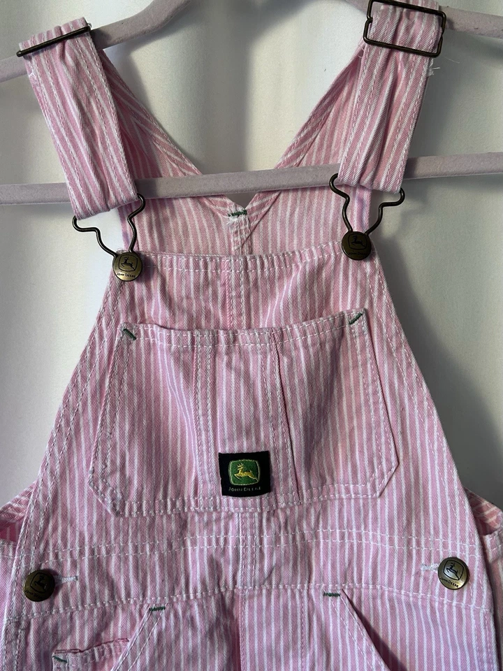 Mono John Deere Niñas Rosa Rayas Logo Talla 6R Foto 3 de 4