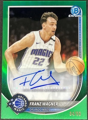 2025 Bowman Franz Wagner /99 Auto Green Refractor Orlando Magic #BCA-FW