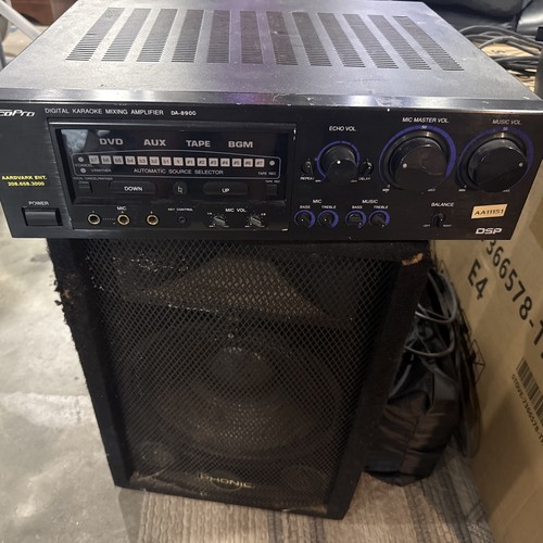 VocoPro DA-8900 PRO Karaoke DJ Mixer 690W Power Amp DSP 4 Inputs Reverb Echo