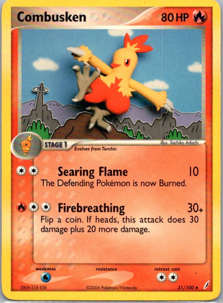 Pokemon TCG Combusken 31/100 Crystal Guardians LP