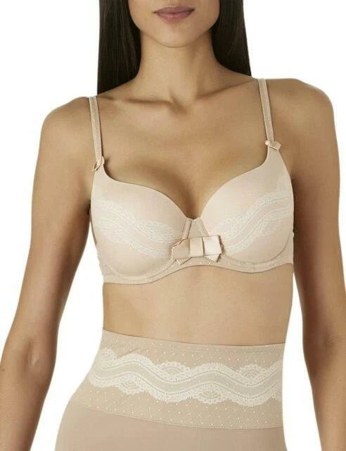 Sujetador Camiseta Aubade Plumetischic Balcón Acolchado Nuevo con Etiquetas Color Negro 32C Foto 3 de 3