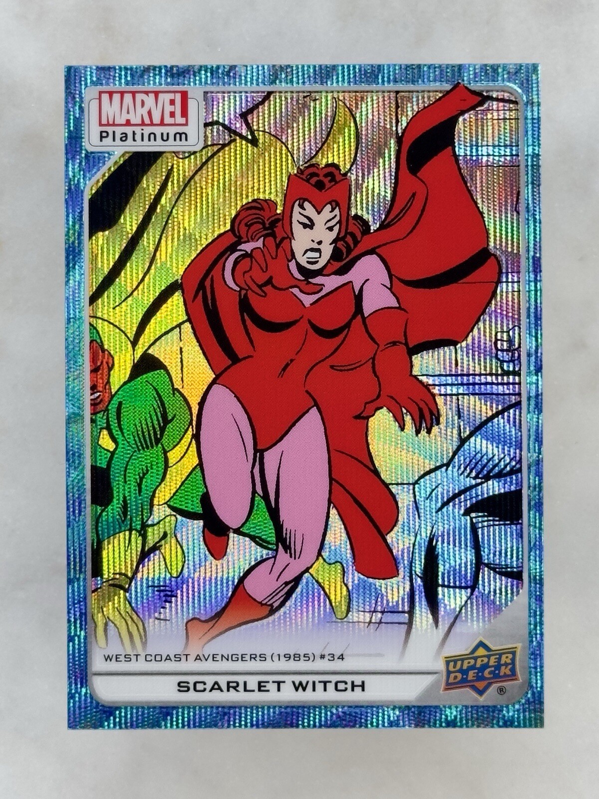 2023 Upper Deck Marvel Platinum Blue Surge Scarlet Witch #106 High Series