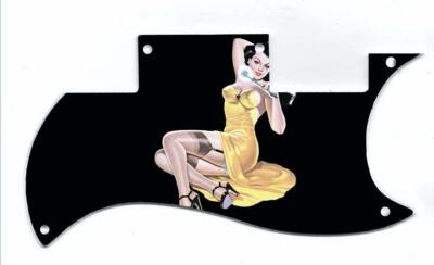 Pickguard Graphical Custom  to fit Epiphone SG Special VE Pin Up 6 Black
