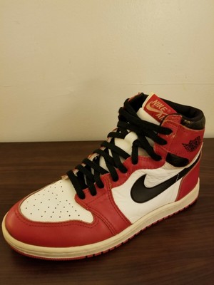 NIKE ORIGINAL AIR JORDAN 1 CHICAGO 1985 SIZE 9 *LEFT SHOE ONLY* SEE DESCRIPTION | eBay