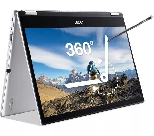 Acer Spin 1 Intel Pentium N6000 4GB 128GB SSD Full HD Touchscreen Display Silver - Image 2 of 4