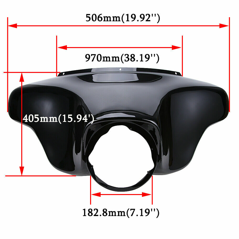 Front Batwing Outer Fairing For Harley Road King Street Electra