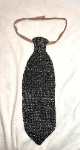 Women’s Beaded Necktie Statement Piece GlamRock Whimsigoth Feminine Office Siren