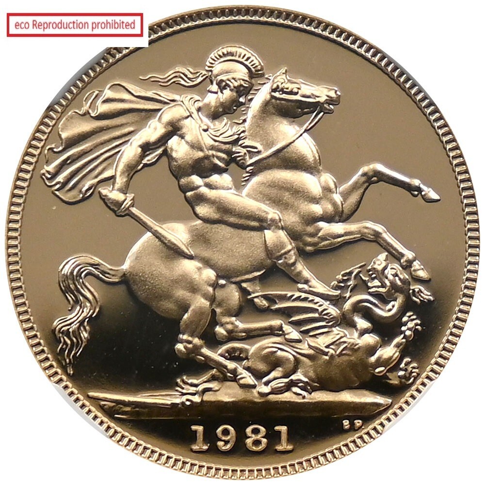 Great Britain 1981 Elizabeth II 1 Sovereign Gold Coin NGC