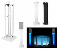  1 Rockville White Adjustable Totem Stand For Samson Live 615 15" Speaker