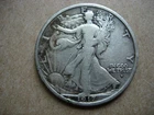 1917-D OBV VF BTR DATE WALKING LIBERTY SILVER HALF DOLLR-L563