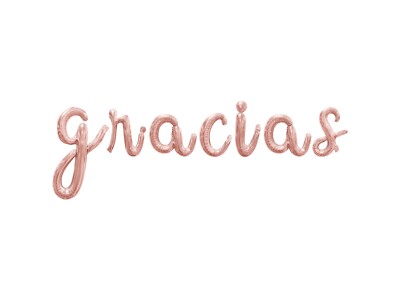 GRACIAS Cursive Letter Balloon Banner - Teacher Appreciation Party Decorations