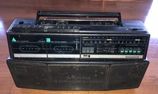 Vintage Magnavox D8300 Dual Deck Stereo Radio Cassette Boombox Tested Works Rare