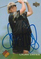 2003 UPPER DECK GOLF LPGA FIRST LADIES LAURA DAVIES AUTO ON CARD