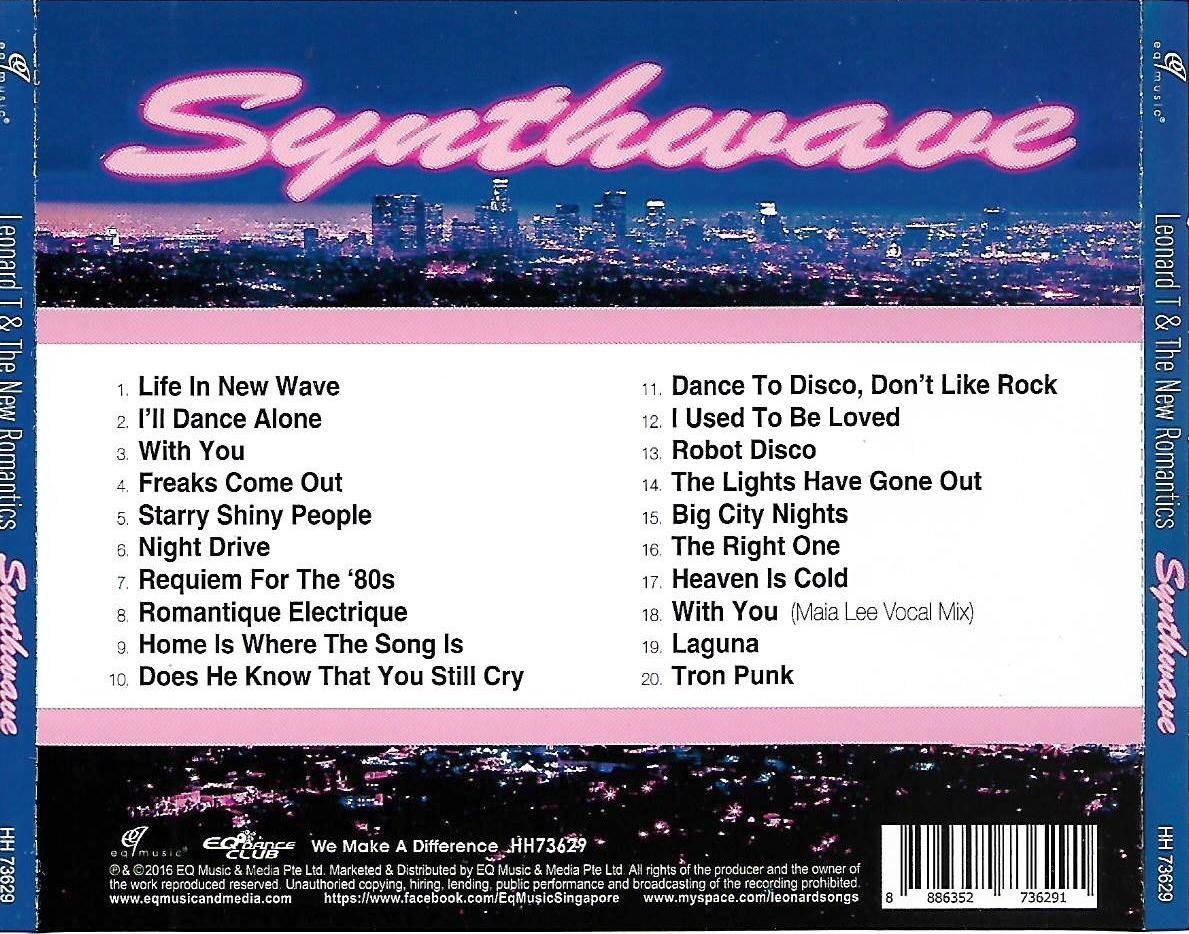 Leonard T & The New Romantics Synthwave CD 80s Electro-Pop