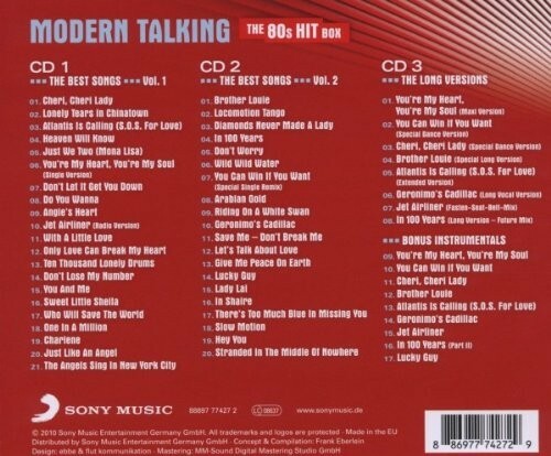 洋楽 MODERN TALKING ORIGINAL80s THEHIT-DECADE Modern Talking – Original 80s - The Hit Decade – 3 x CD