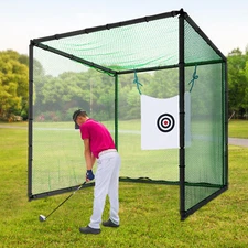 9.8ft Golf Practice Net Foldable Golf Hitting Cage Practice Net Training Aid NEW