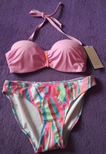 VENICE BEACH Wunderschönes Marken Bikini 2Tlg.ungetragen GR36/C Rosa/Bunt⚠️s.Maß