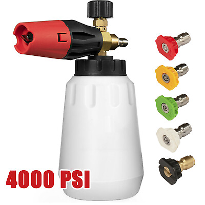 #ad Snow Foam Cannon Soap Bottle Sprayer Nozzle For Pressure Washer Gun Jet Car Wash $27.99