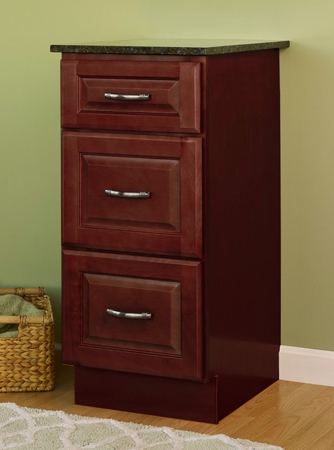 Jsi Quincy 18 Solid Maple Frame Cherry Bathroom Vanity 3 Drawer