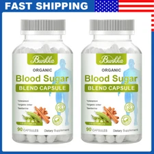 2 Packs Blood Sugar Support Supplement 800mg Berberine Cinnamon Complex 180 Caps