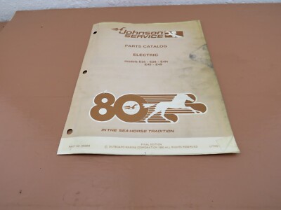 1980 Johnson Electric Outboard Parts Catalog 390884