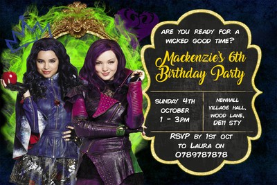 Disney Descendants 2 Invitations 8