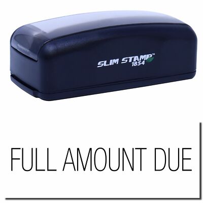 Large Pre-Inked Full Amount Due Stamp Size 1-13/16'' Tall x 2-1/2'' Wide