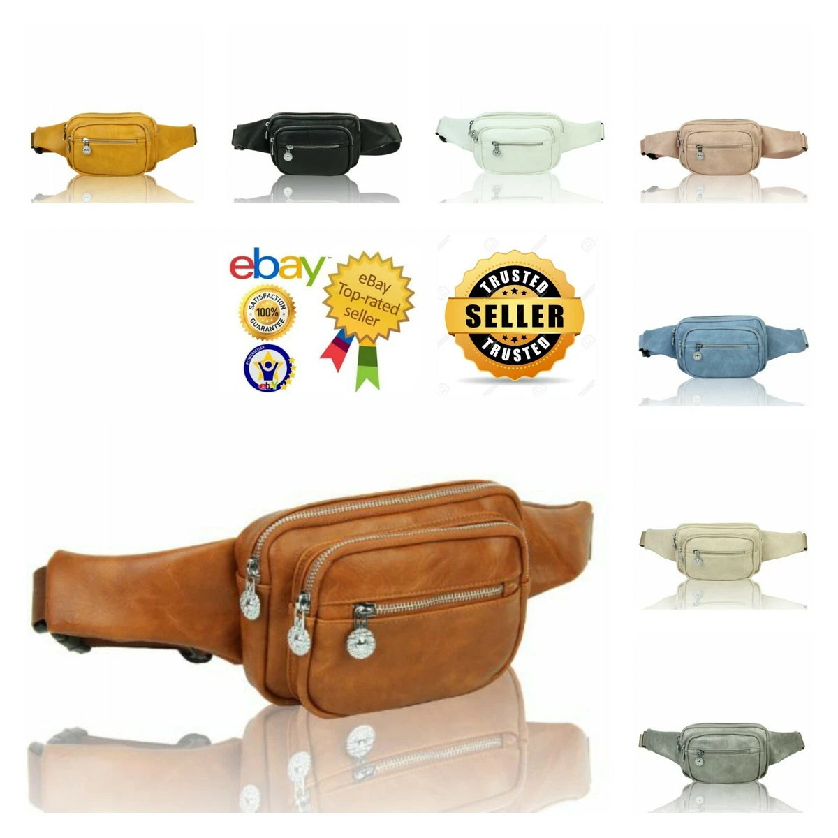 New Women s Classic Design Multi Pocket Bum Bag Waist Bag Fanny