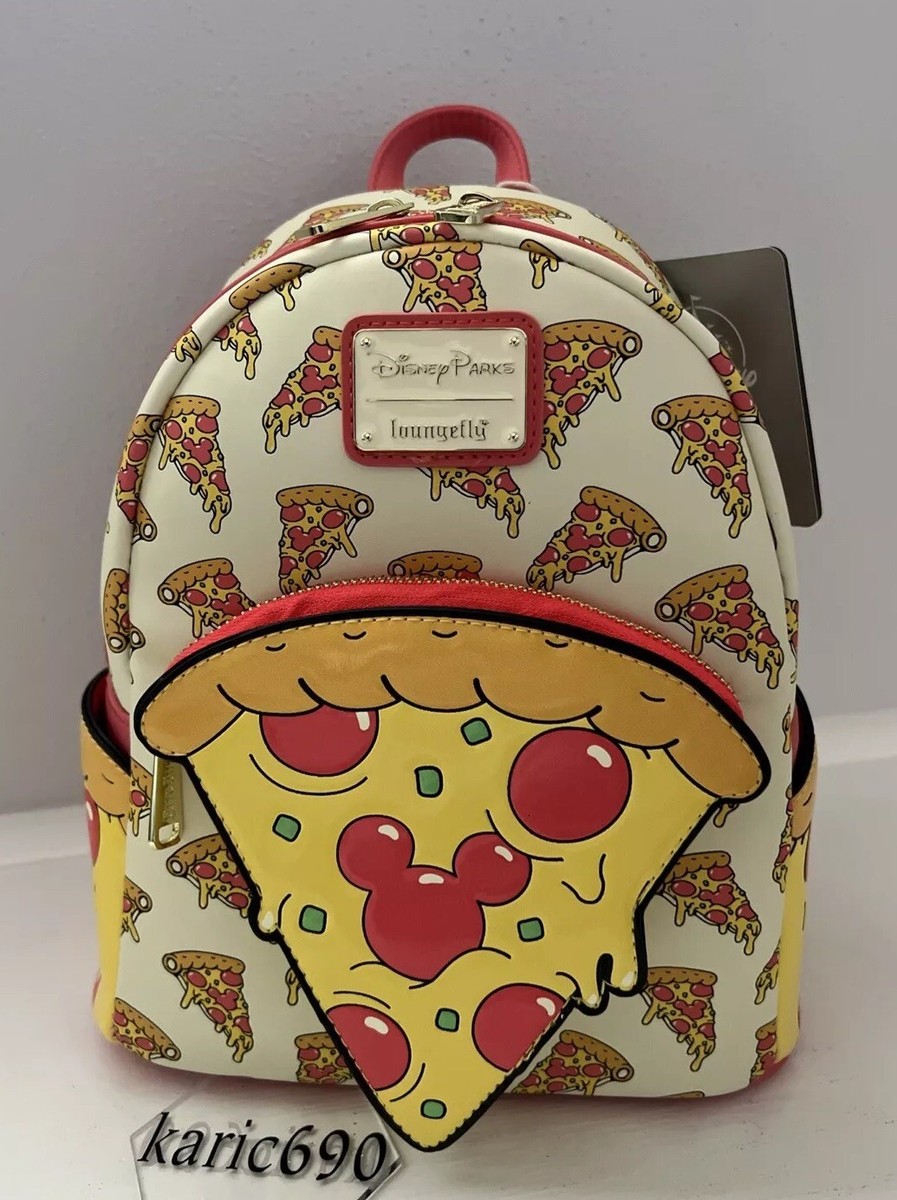 New Disney Parks Mickey Mouse Pizza Loungefly Mini Backpack  display picture 2