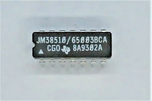 TEXAS INSTRUMENTS JM38510/65003BCA, NAND GATE 2-Element 4-IN 14 Pin CERAMIC DIP - Picture 2 of 3