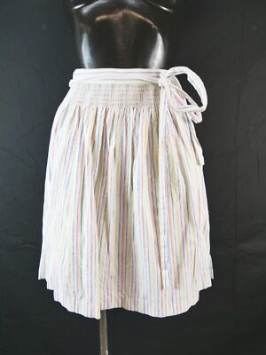 Dirndl apron short white dirndl apron Alphorn cotton with stripes ts2405