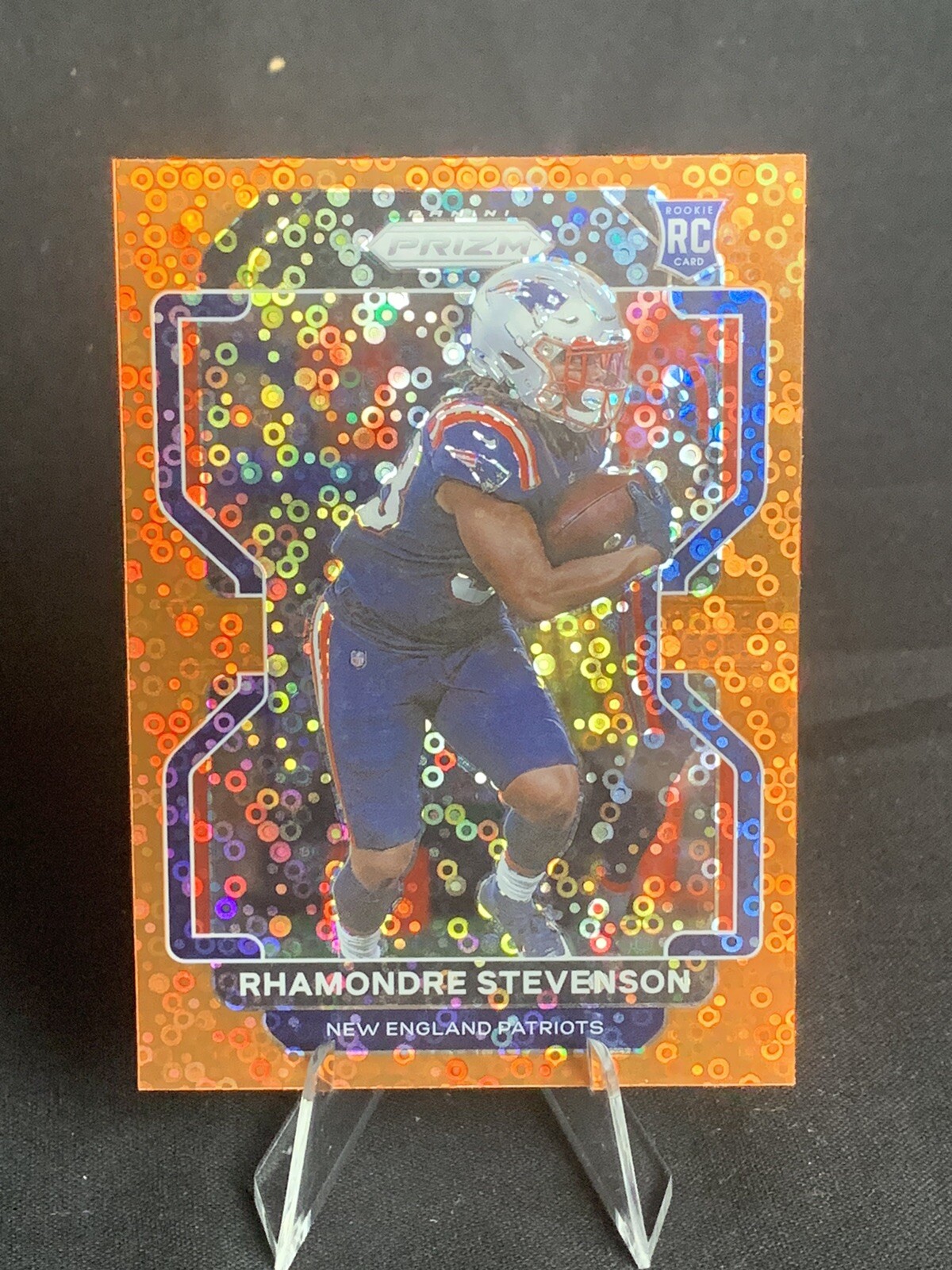2021 Panini Prizm - Rookie Orange Disco Prizm #367 Rhamondre Stevenson (RC)