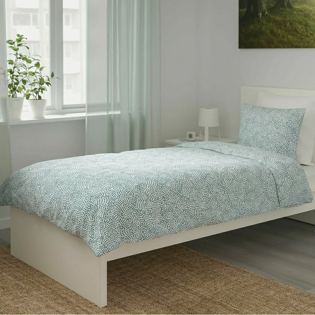 IKEA TRADKRASSULA Single Quilt/Duvet Cover Pillowcase White - Main Image