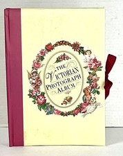 VTG NEW Victorian Hardcover Photograph Album Floral Red Ribbon Closure 1996