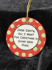 Naughty  Unique but Funny  Christmas Tree Ornament All I Want For Christmas..