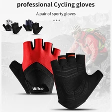 1 Pair of Breathable Riding Short Finger Gloves,Comfortable Grip,Cycling Gloves