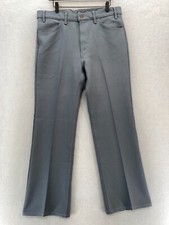 Vintage Levi's Action Slacks Pants Mens 36x30 Gray Dacron Polyester 1998 USA