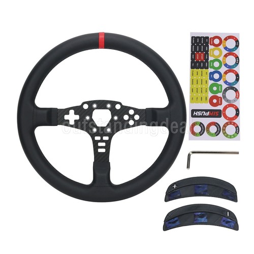 33CM/13" Racing Steering Wheel PC SIM Racing Accessory for MOZA R5 ot25 *af