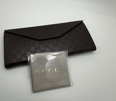 Authentic Gucci GG Monogram Fold-Over Eyeglass Cleaning Cloth  