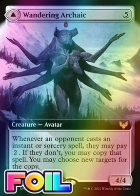 x1 Wandering Archaic // Explore the Vastlands STX MTG 286 FOIL RARE M/NM 1x