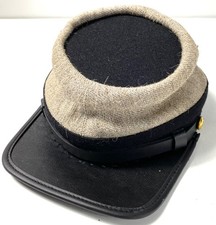 CIVIL WAR CSA CONFEDERATE JEAN WOOL INFANTRY KEPI FORAGE CAP HAT-LARGE
