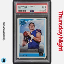 2018 PANINI DONRUSS #304 JOSH ALLEN RATED ROOKIE RC PSA 9