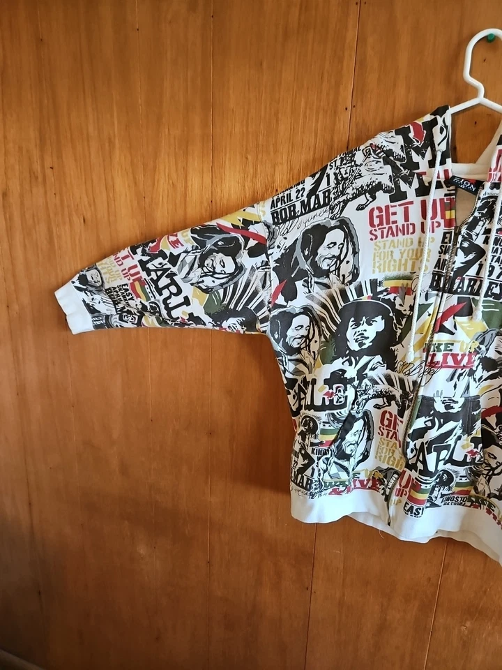 Sudadera con capucha vintage Bob Marley Zion Roots talla 2x Foto 3 de 4
