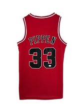 Maglia autentica firmata Scottie Pippen Chicago Bulls #33 autografata certificato di autenticità