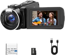 Video Camera 1080P for YouTube Cam Corder 48MP 18X Digital Zoom Video Recorder w