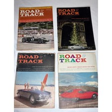 Vintage Road & Track Magazine Lot 1959-1960 Alfa Romeo Jaguar Lotus 4 Issues
