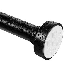 Matte Black Adjustable Spring Tension Shower Curtain Rod 31-58"   No Drilling...